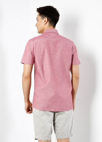 Темно-розовая кэжуал рубашка однотонная Colin's с коротким рукавом