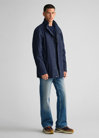 Темно-синяя демисезонная куртка Gant