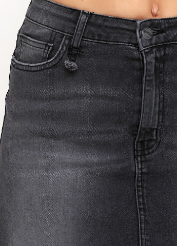 Темно-серая джинсовая однотонная юбка Cimarron