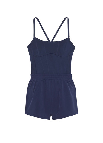 Комбінезон Victoria's Secret комбінезон-шорти однотонний темно-синій спортивний поліестер