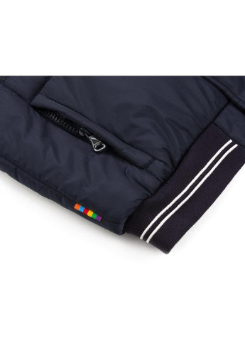 Темно-синяя демисезонная куртка с капюшоном на манжетах (sicmy-g308-122b-blue) Snowimage