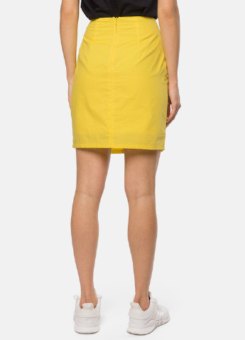 Желтая кэжуал однотонная юбка MR 520 карандаш