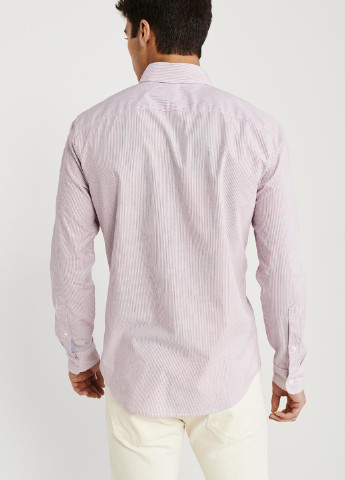 Розовая кэжуал рубашка в полоску Abercrombie & Fitch