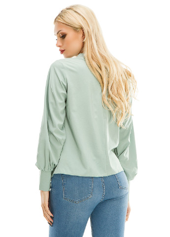 Бледно-зеленая демисезонная блуза Demma