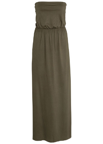 Темно-зелена кежуал плаття, сукня H&M однотонна