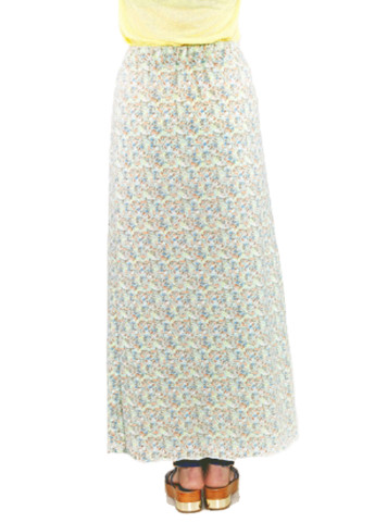 Белая кэжуал с рисунком юбка Яavin макси