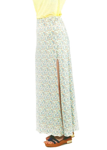 Белая кэжуал с рисунком юбка Яavin макси