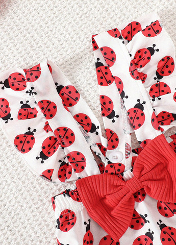 Червоний демісезонний комплект (боді, сарафан) SHEIN