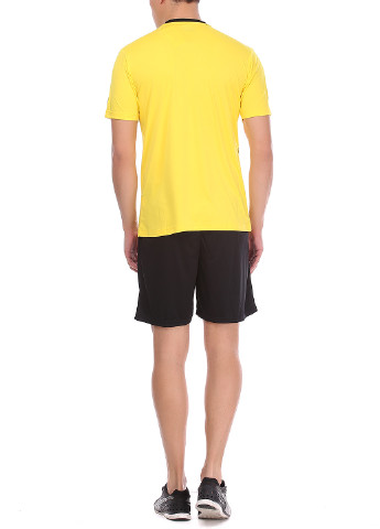Желтый демисезонный костюм (футболка, шорты) с коротким рукавом Uhlsport