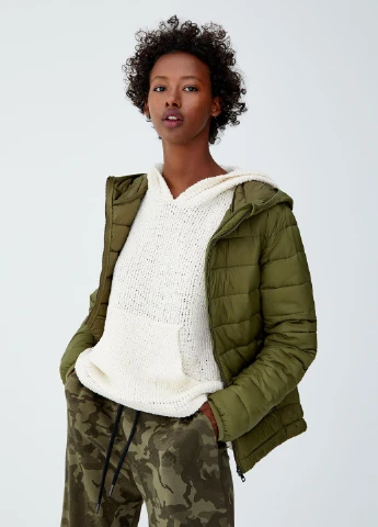 Оливкова (хакі) куртка легка,хакі, Pull & Bear