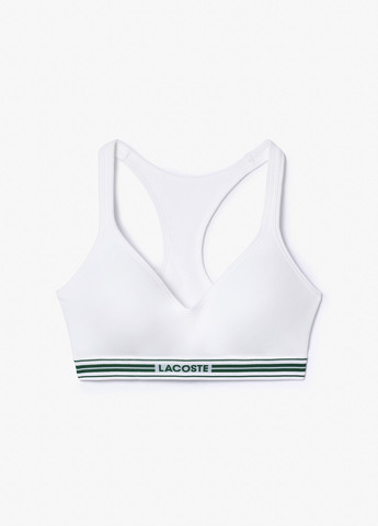 Білий топ бюстгальтер Lacoste без кісточок бавовна