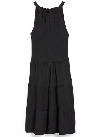 Черное кэжуал платье а-силуэт C&A однотонное