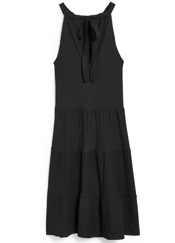 Черное кэжуал платье а-силуэт C&A однотонное