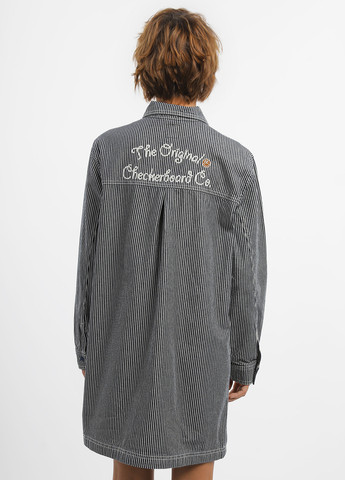 Чорно-білий кежуал сукня сукня-сорочка Vans в смужку