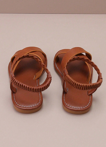 Коричневые кэжуал, пляжные сандалии SHEIN Без шнурков