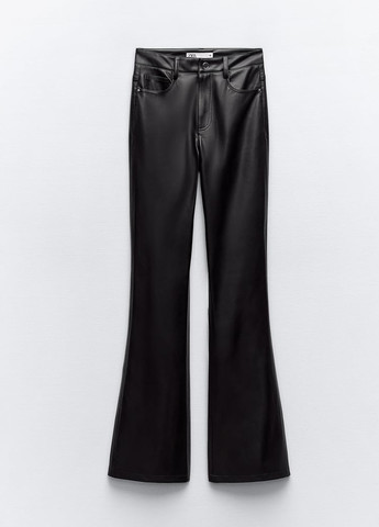 Черные кэжуал демисезонные клеш брюки Zara