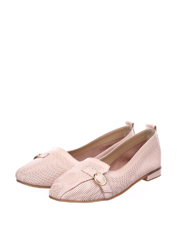 Розовые женские кэжуал туфли с пряжкой без каблука - фото
