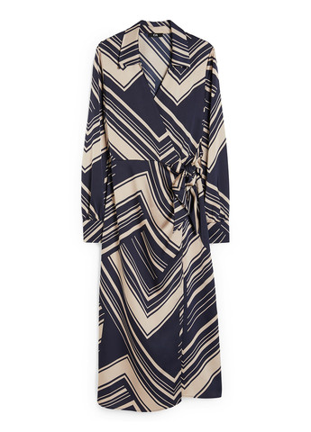 Комбінована кежуал сукня на запах C&A з геометричним візерунком