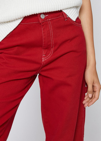 Темно-красные демисезонные карго джинсы KOTON