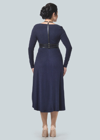 Темно-синее кэжуал платье в стиле ампир Alika Kruss меланжевое