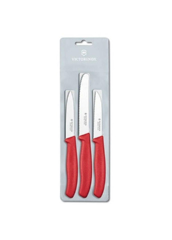 Набор ножей SwissClassic из 3 предметов Красный (6.7111.3) Victorinox комбинированные,