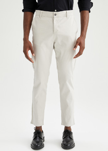 Белые кэжуал демисезонные чиносы брюки DeFacto