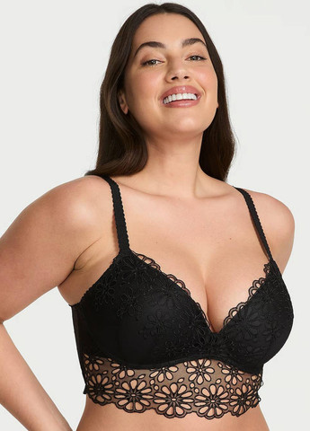 Чорний демісезонний комплект (бюстгальтер, трусики) Victoria's Secret