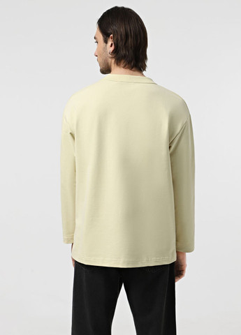 Лонгслів Promin однотонний світло-бежевий кежуали бавовна