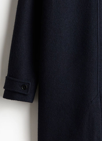 Темно-синее демисезонное Пальто однобортное H&M