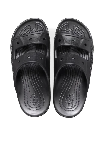 Черные кэжуал шлепанцы Crocs