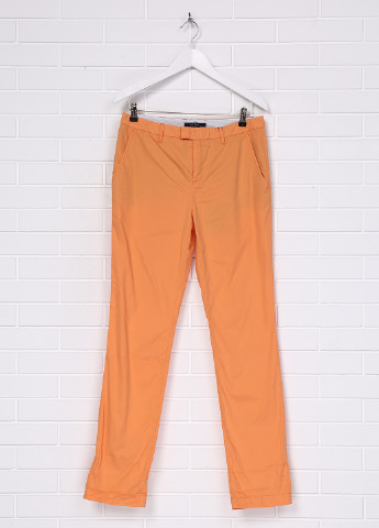 Оранжевые кэжуал демисезонные прямые брюки Gant