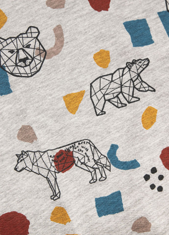 Coccodrillo свитшот рисунок серый кэжуал хлопок, трикотаж