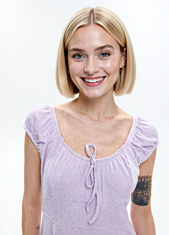 Сиреневое кэжуал платье Cropp однотонное