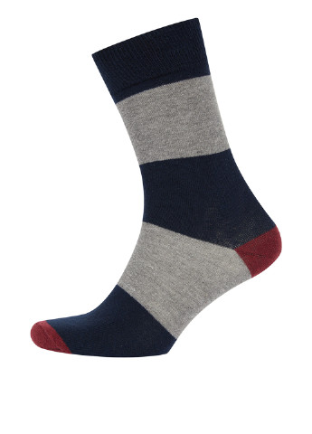 Шкарпетки (5 пар) DeFacto смужки графітові повсякденні