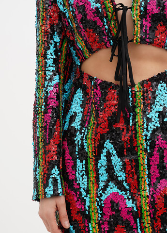 Комбинированное вечернее, праздничный платье платье-жакет Nasty Gal с абстрактным узором