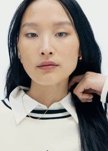 Кремовий світшот оверсайз H&M однотонний (322710293)