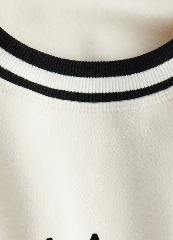 Кремовий світшот оверсайз H&M однотонний (322710293)