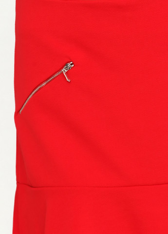 Красная кэжуал однотонная юбка Morgan