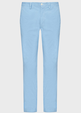 Голубые джинсовые летние прямые, зауженные, классические, чиносы брюки Gant