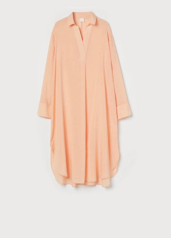 Персикова кежуал сукня сукня-сорочка SHEIN однотонна