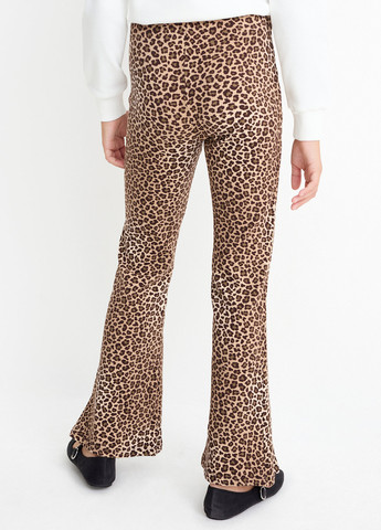 Бежевые кэжуал демисезонные клеш брюки C&A