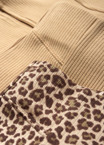 Бежевые кэжуал демисезонные клеш брюки C&A