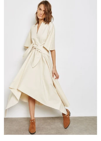 Молочна кежуал сукня Mango однотонна