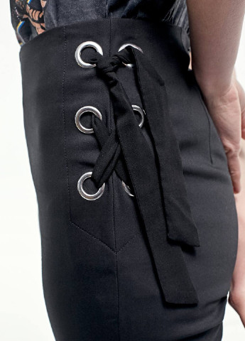 Черные кэжуал демисезонные кюлоты брюки Stradivarius