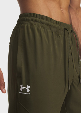 Зеленые спортивные демисезонные джоггеры брюки Under Armour