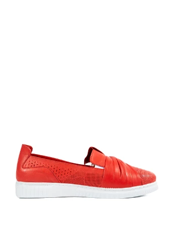 Красные мокасины Heya Shoes с перфорацией