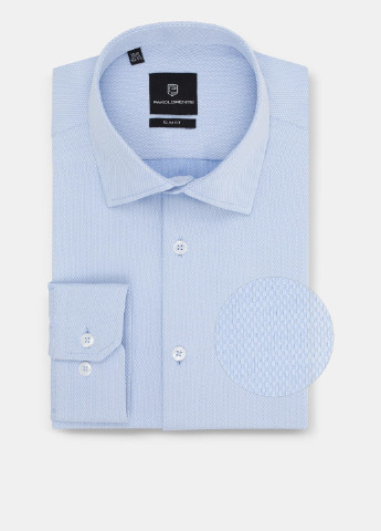 Голубой классическая рубашка однотонная Pako Lorente с длинным рукавом