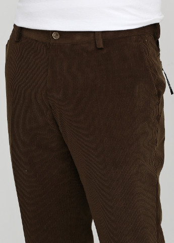Коричневые кэжуал демисезонные укороченные, прямые брюки C&A
