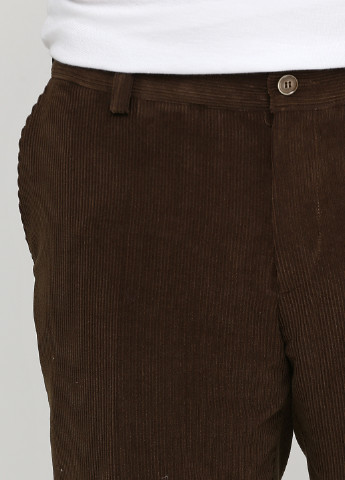 Коричневые кэжуал демисезонные укороченные, прямые брюки C&A
