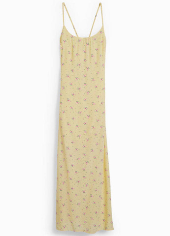 Жовтий кежуал сукня з відкритою спиною Clockhouse з квітковим принтом